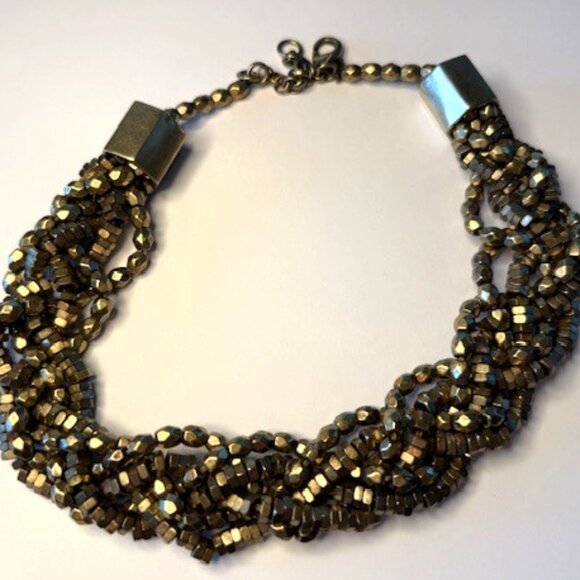Banana Republic Gold color multistrand necklace choker jewelry - Holidays !! - Picture 3 of 7
